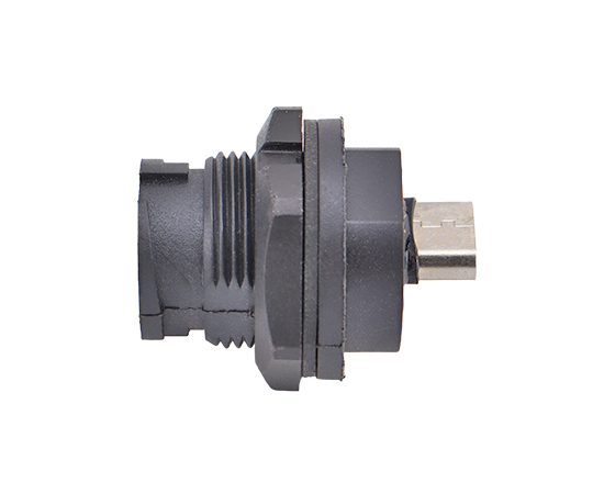 Micro USB母/母 板后插座(卡扣式)}